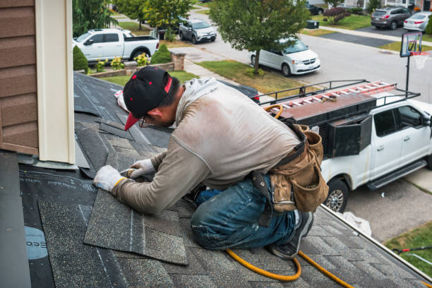 Professional Flat Roof Repair technician working in Trout Run, PA